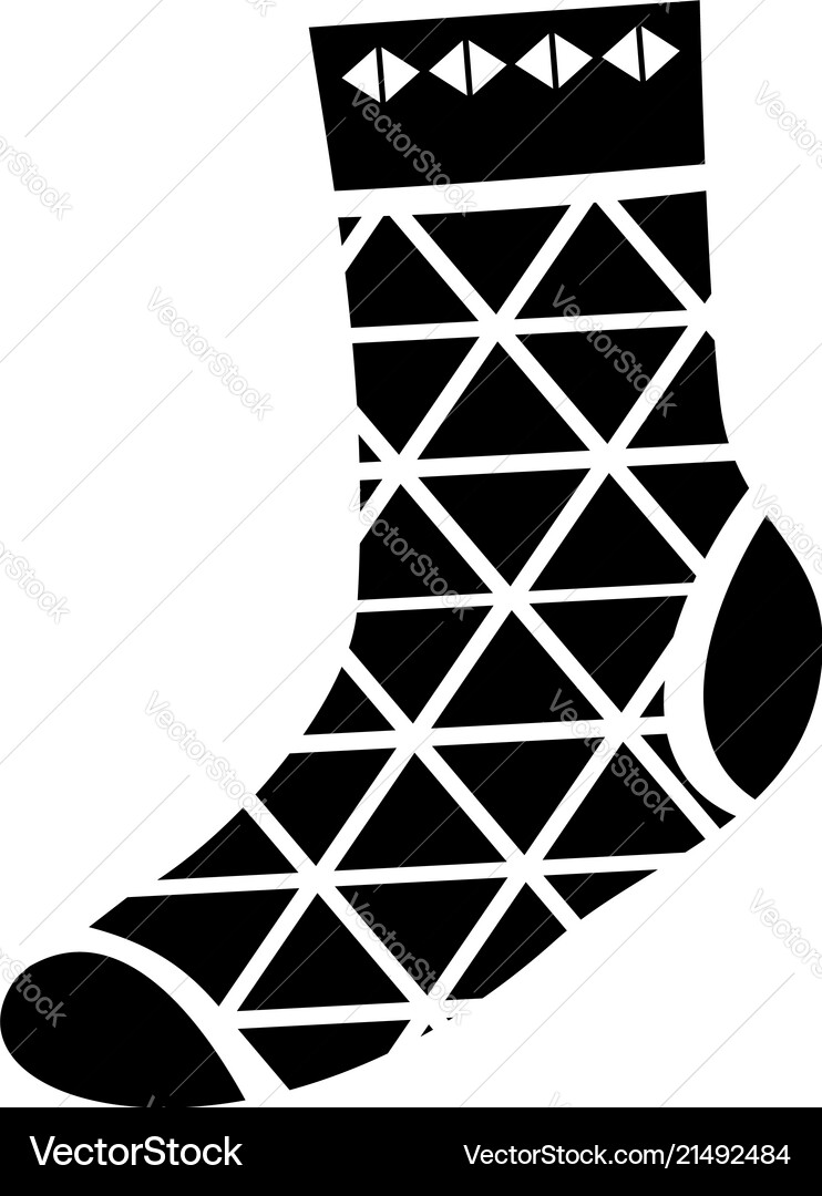 Simple Triangular Sock Icon vector image