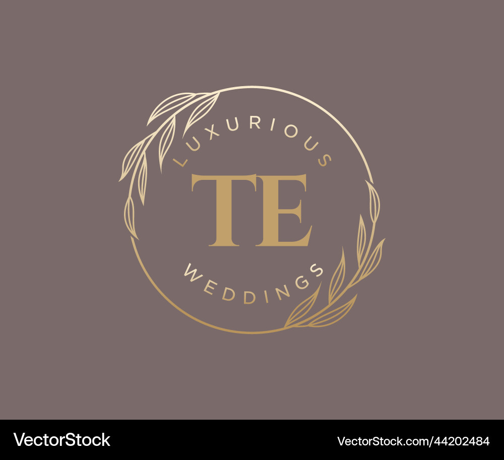 Te initials letter wedding monogram logos – Royalty-Free Vector ...