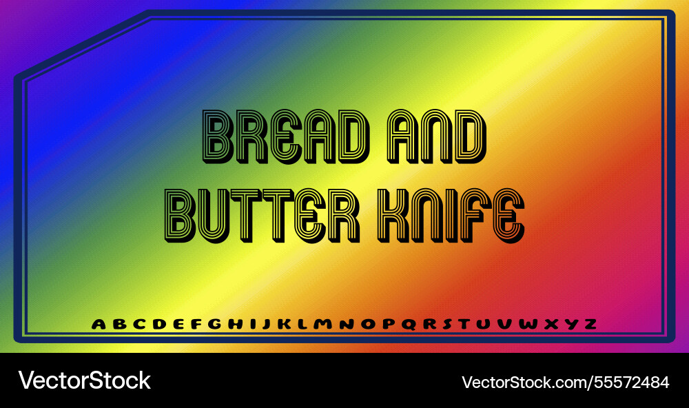 Text effects with editable colors and abstract vector image
