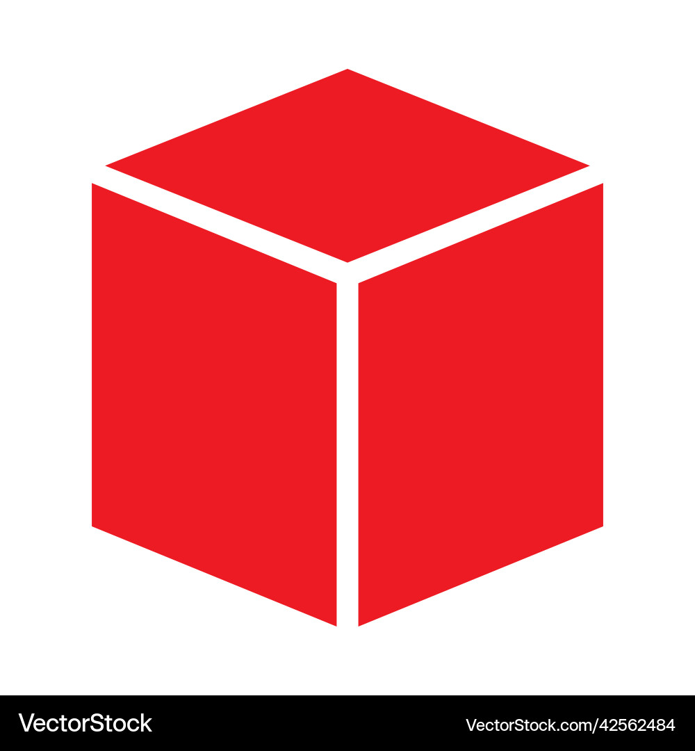 Three dimensional or 3d cube icon Three dimensional or 3d cube icon vector image