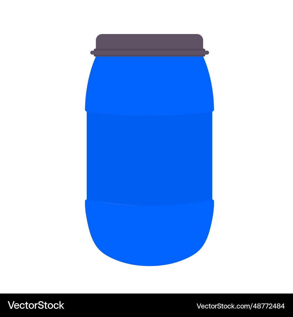 Water storage barrel flat clean icon design Water storage barrel flat clean icon design vector image
