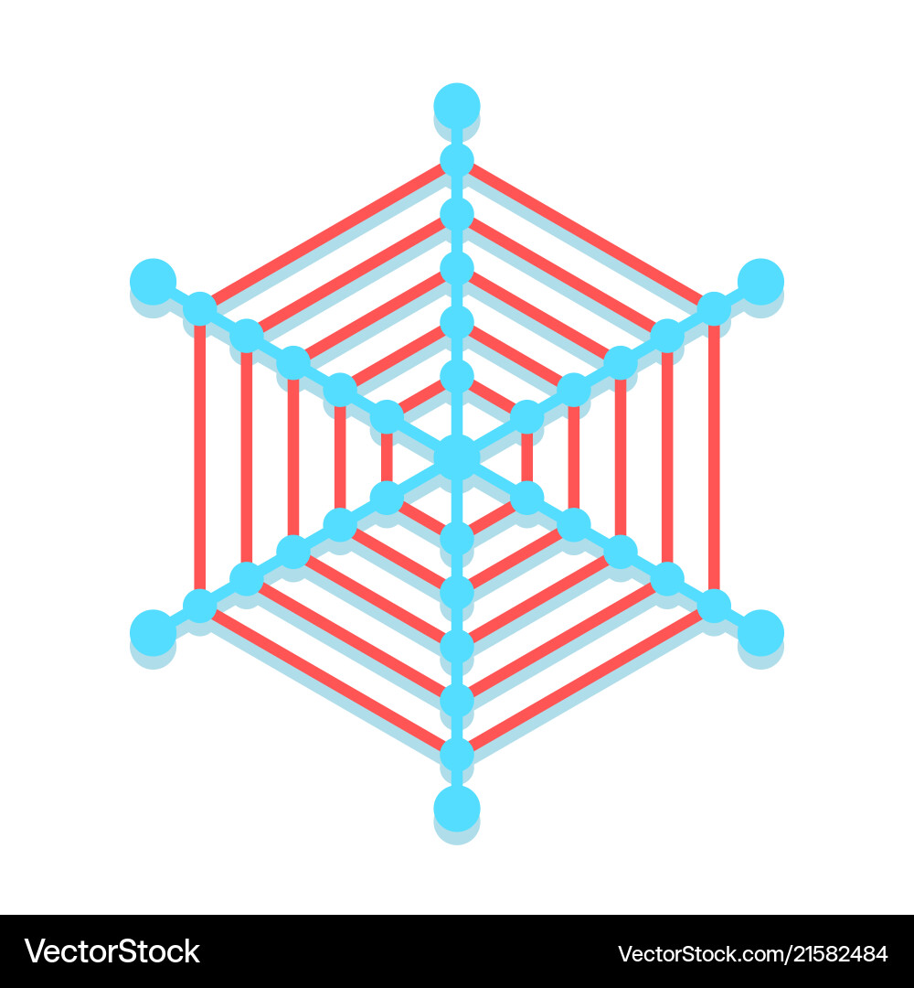 Web icon network connections with points and line Web icon network connections with points and line vector image