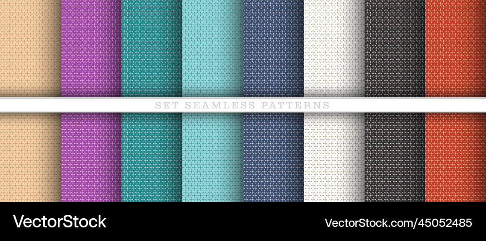 A set of seamless patterns for creative design A set of seamless patterns for creative design vector image