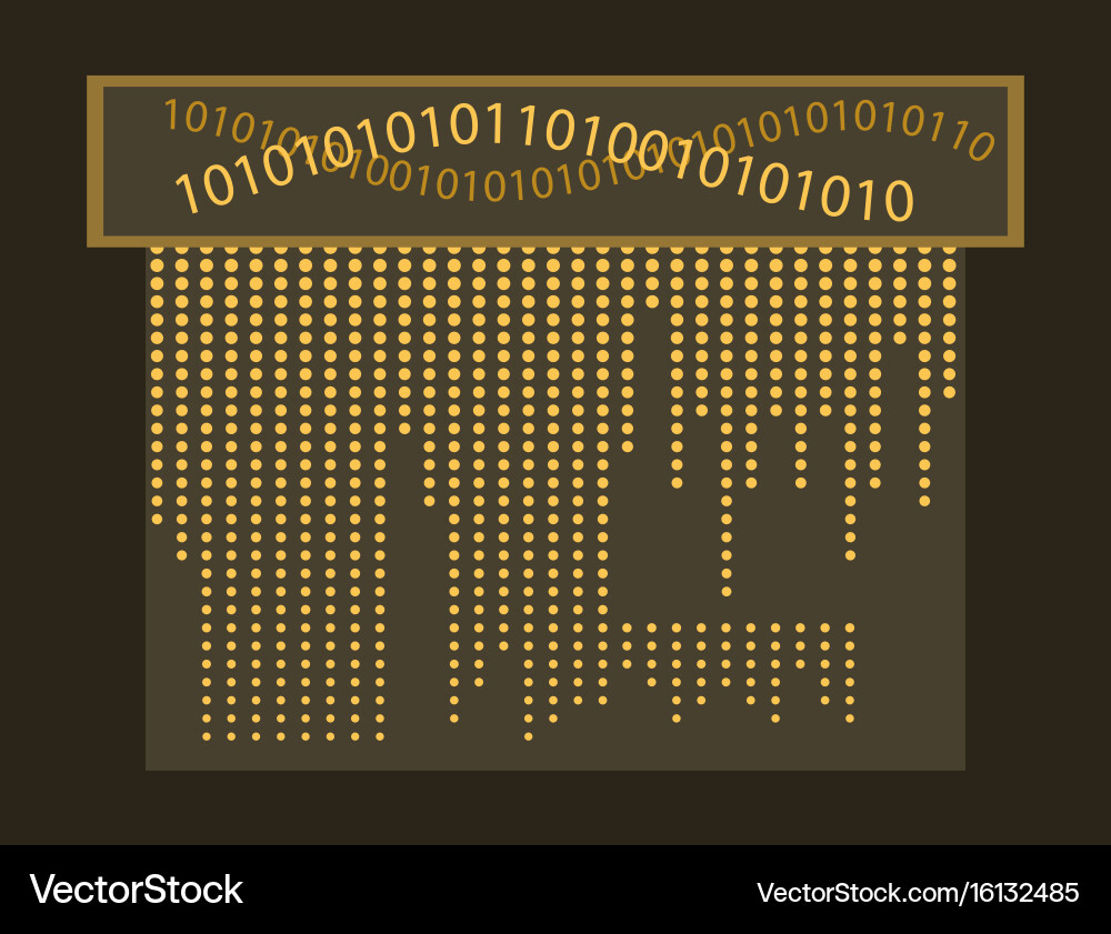 Abstract technology background binary computer Vector Image