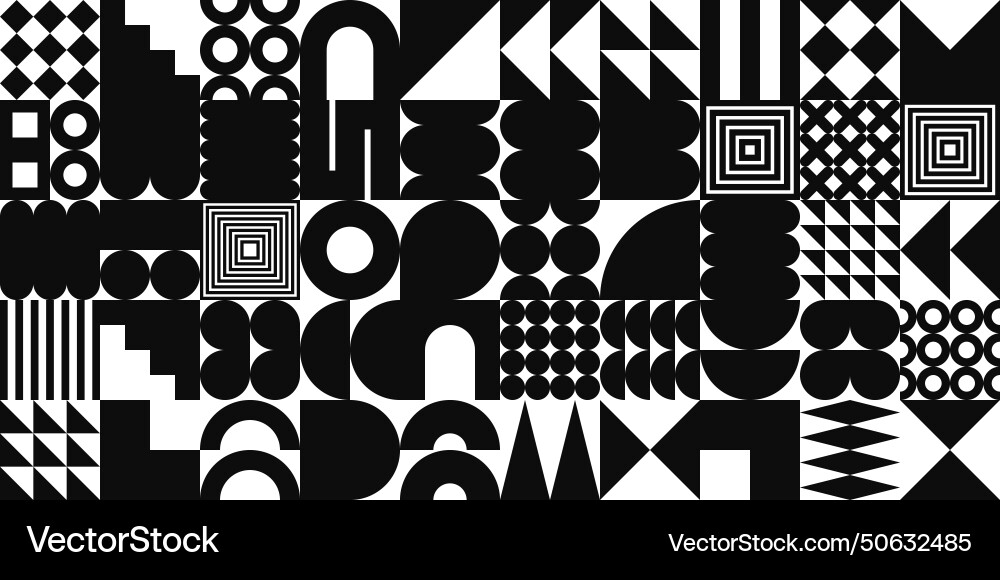 Brutalist geometric texture with simple shapes Brutalist geometric texture with simple shapes vector image