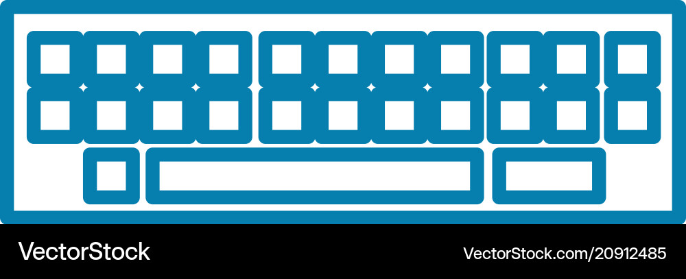Button panel linear icon concept Button panel linear icon concept vector image