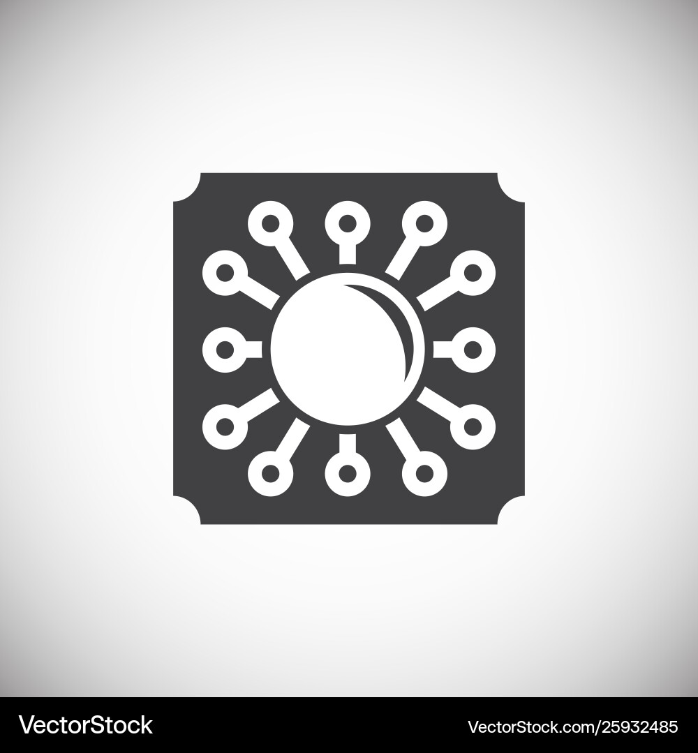 Computer chip related icon on background Computer chip related icon on background vector image