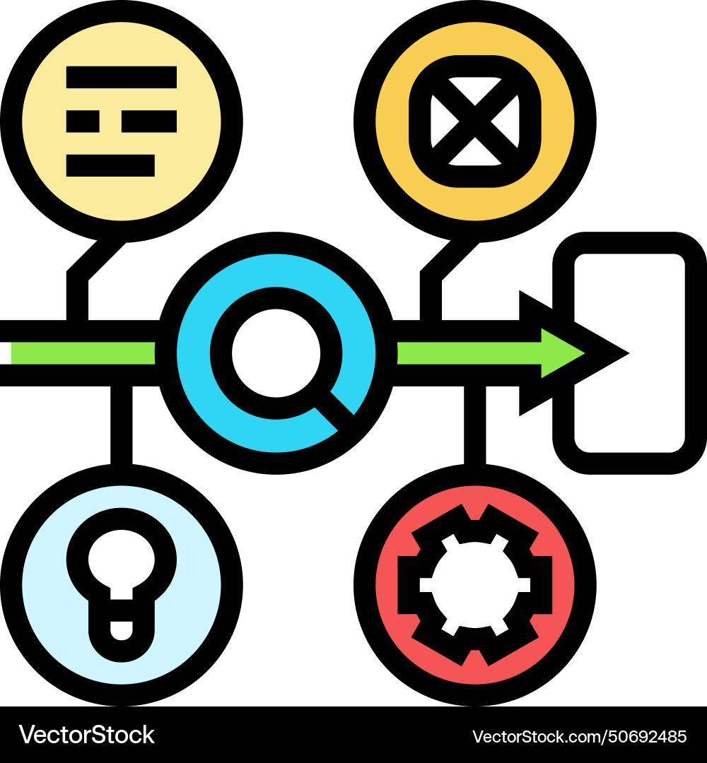 Design sprint ux ui color icon vector image