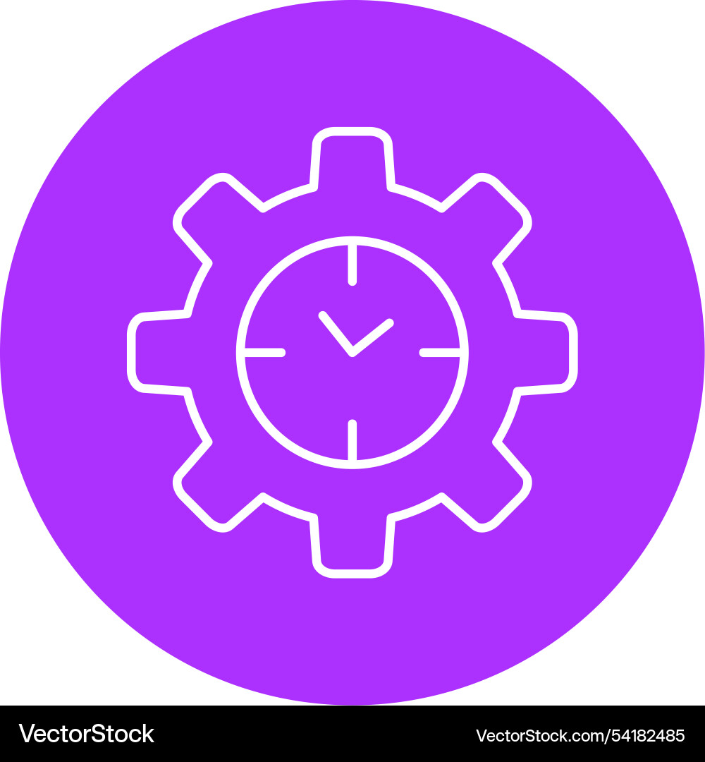 Efficient time line circle icon Vector Image