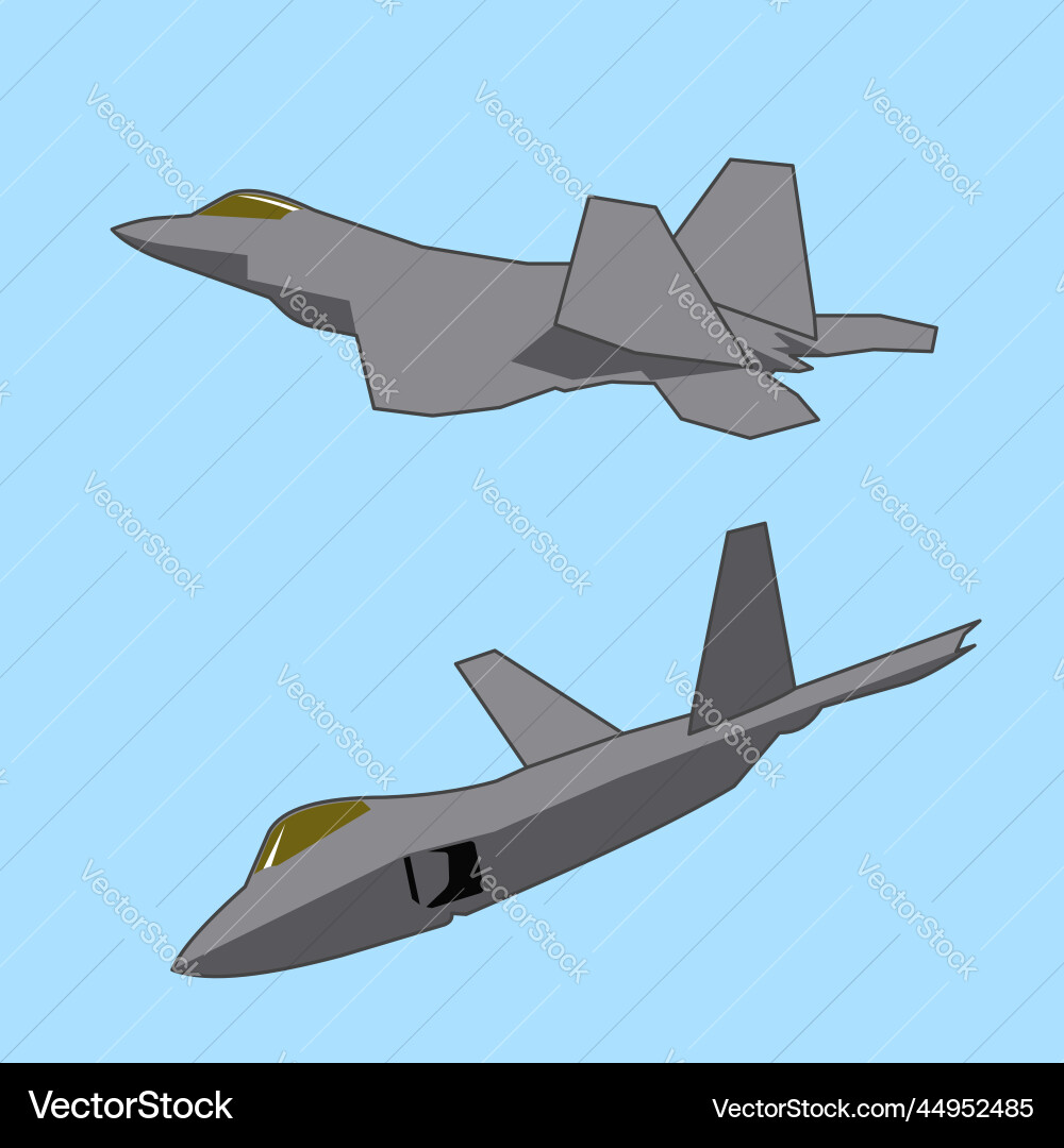 F22 raptor stealth fighter design Vector Image
