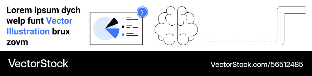 Financial data dashboard with chart neural brain Financial data dashboard with chart neural brain vector image