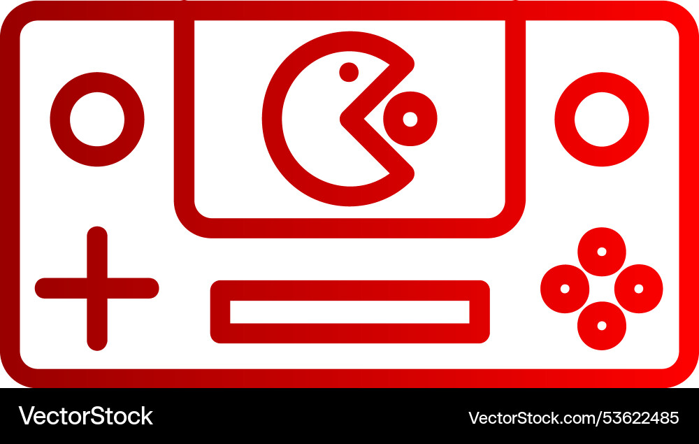 Game console line gradient icon Vector Image