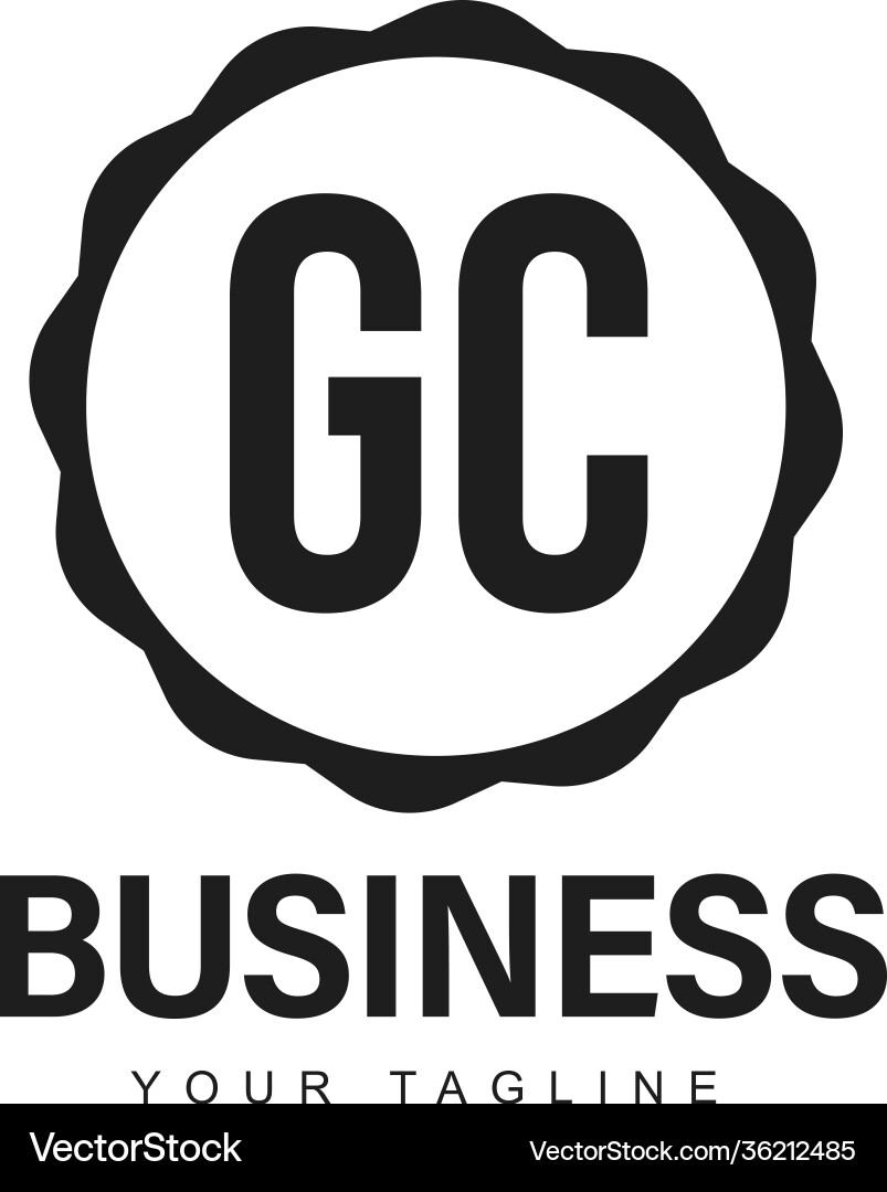 Gc initial a logo design with abstract style Gc initial a logo design with abstract style Vector Image