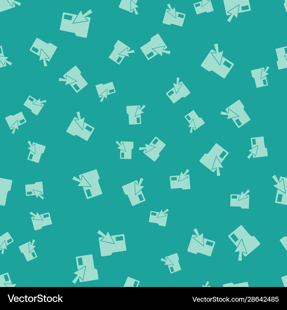 Green cursor click document folder icon isolated Green cursor click document folder icon isolated vector image