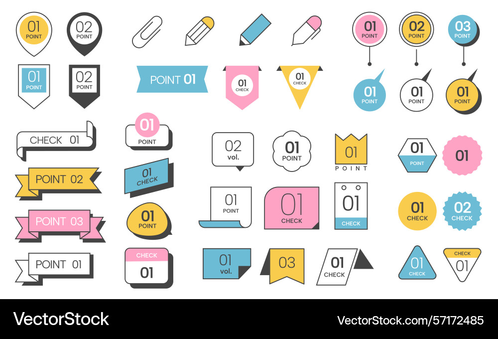 List point element minimalistic title frame vector image