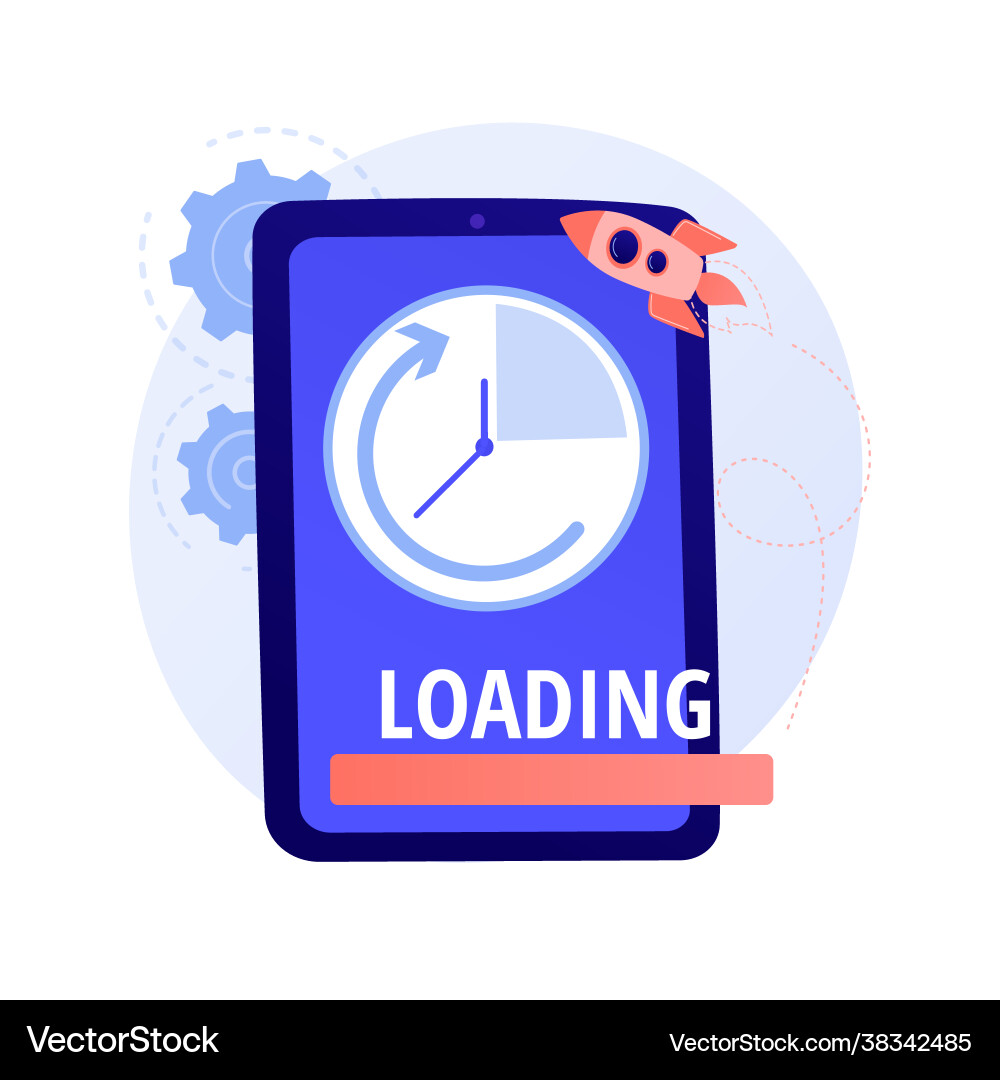 Loading speed boost concept metaphor Loading speed boost concept metaphor vector image