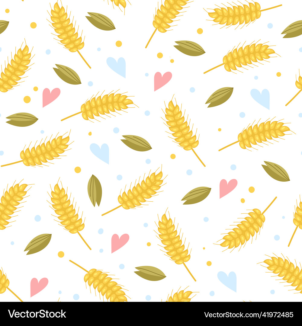 Millet seamless design element cartoon pattern Millet seamless design element cartoon pattern Vector Image