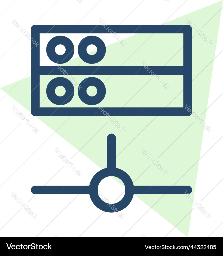 One network server on a white background Vector Image