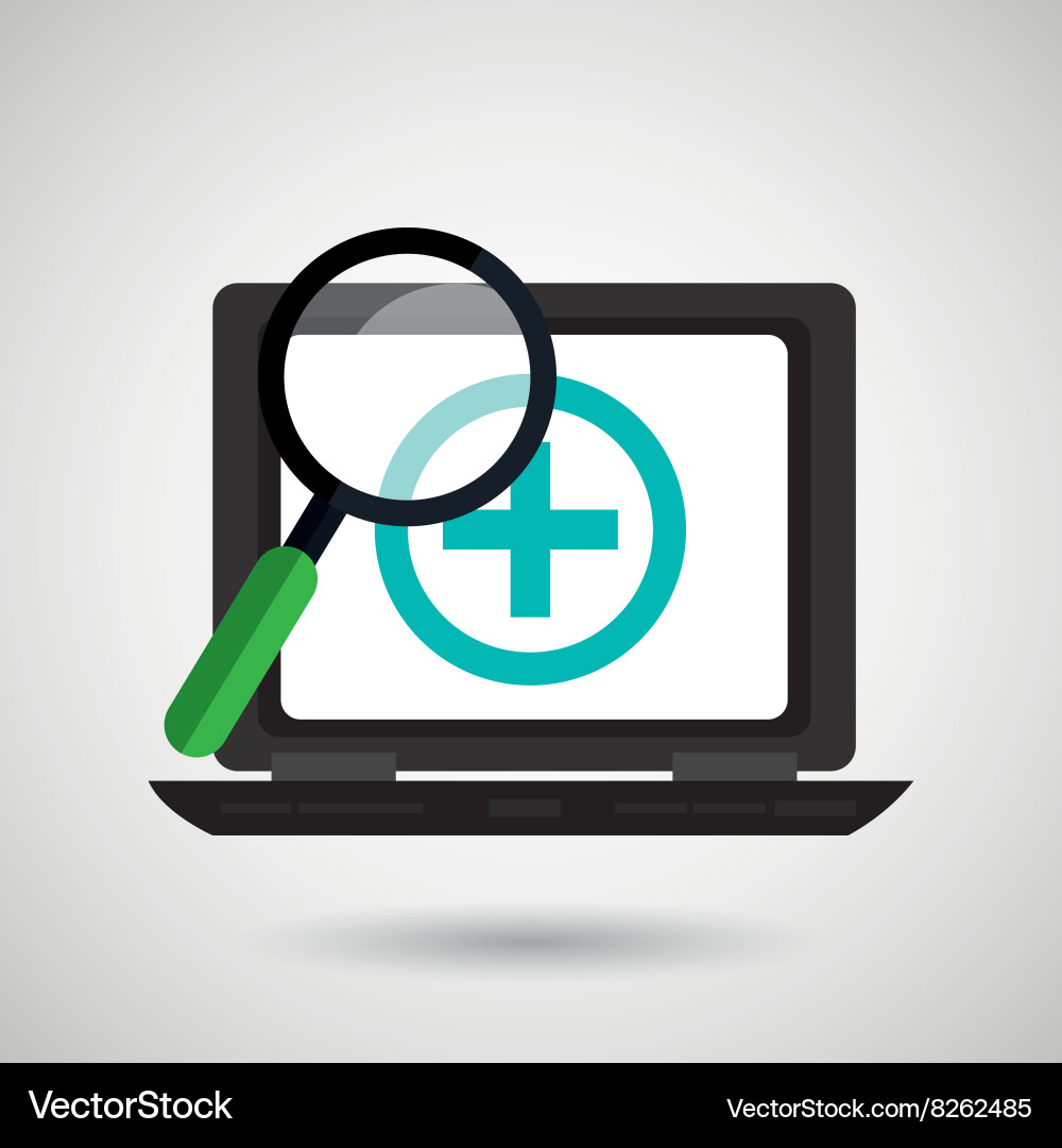 Portable computer design vector image