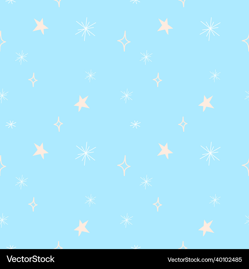 Seamless hand drawn simple snow pattern Seamless hand drawn simple snow pattern vector image