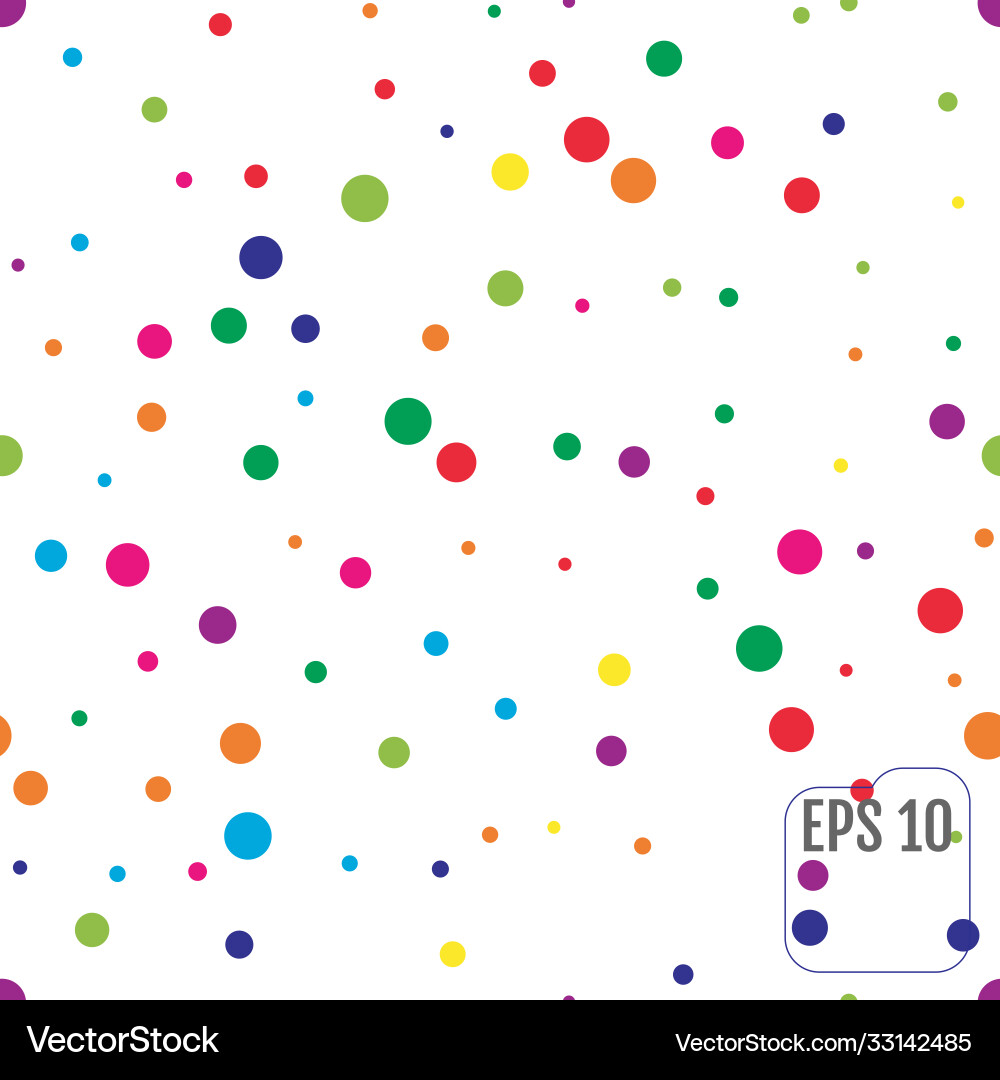 Seamless pattern with colorful polka dots Seamless pattern with colorful polka dots vector image