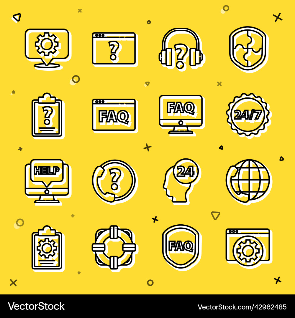 Set line browser setting telephone 24 hours Set line browser setting telephone 24 hours Vector Image