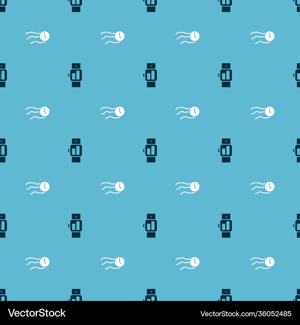 Set smartwatch and time flies on clock Vector Image
