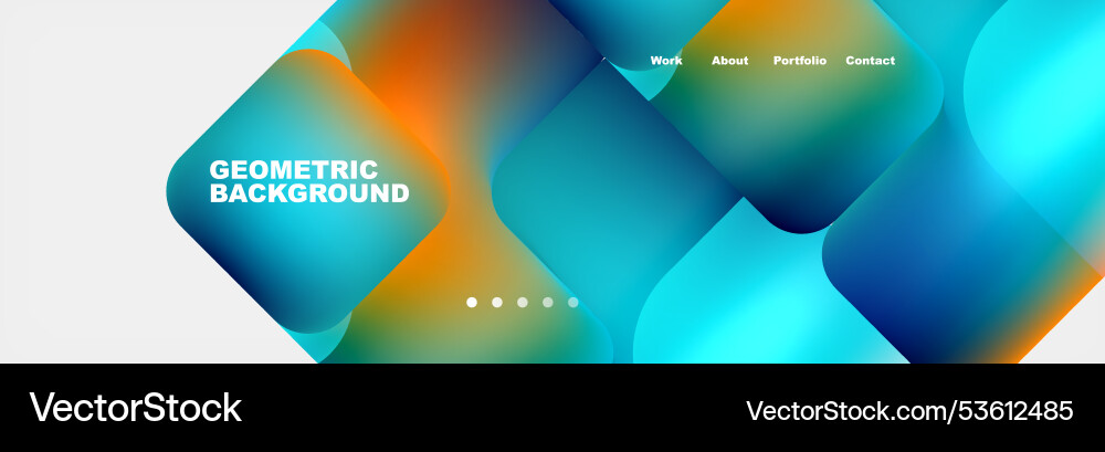 Square internet web page design template Square internet web page design template vector image