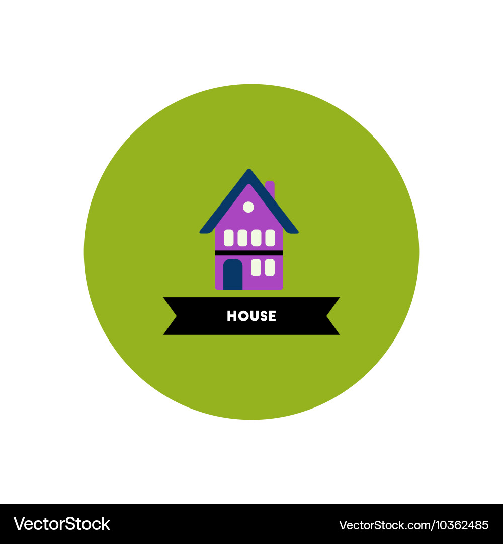 Stylish icon in color circle building house Vector Image