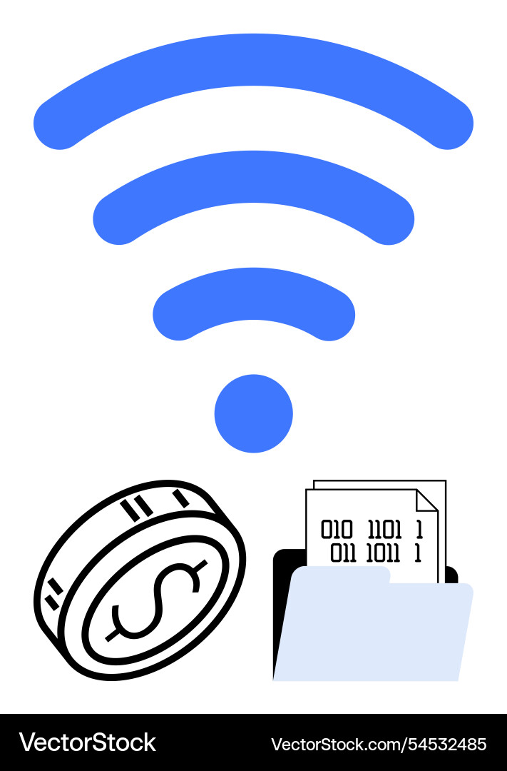 Wireless connectivity represented Vector Image