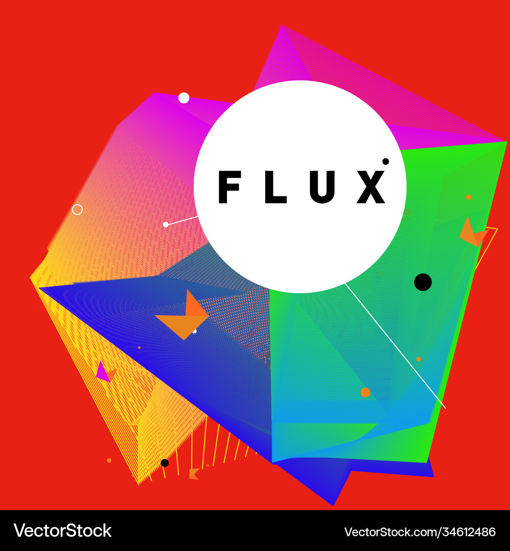 3d colorful wave background dynamic flux effect 3d colorful wave background dynamic flux effect vector image