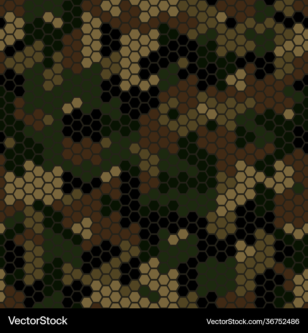 Abstract Camo Hexagonal Pattern vector image
