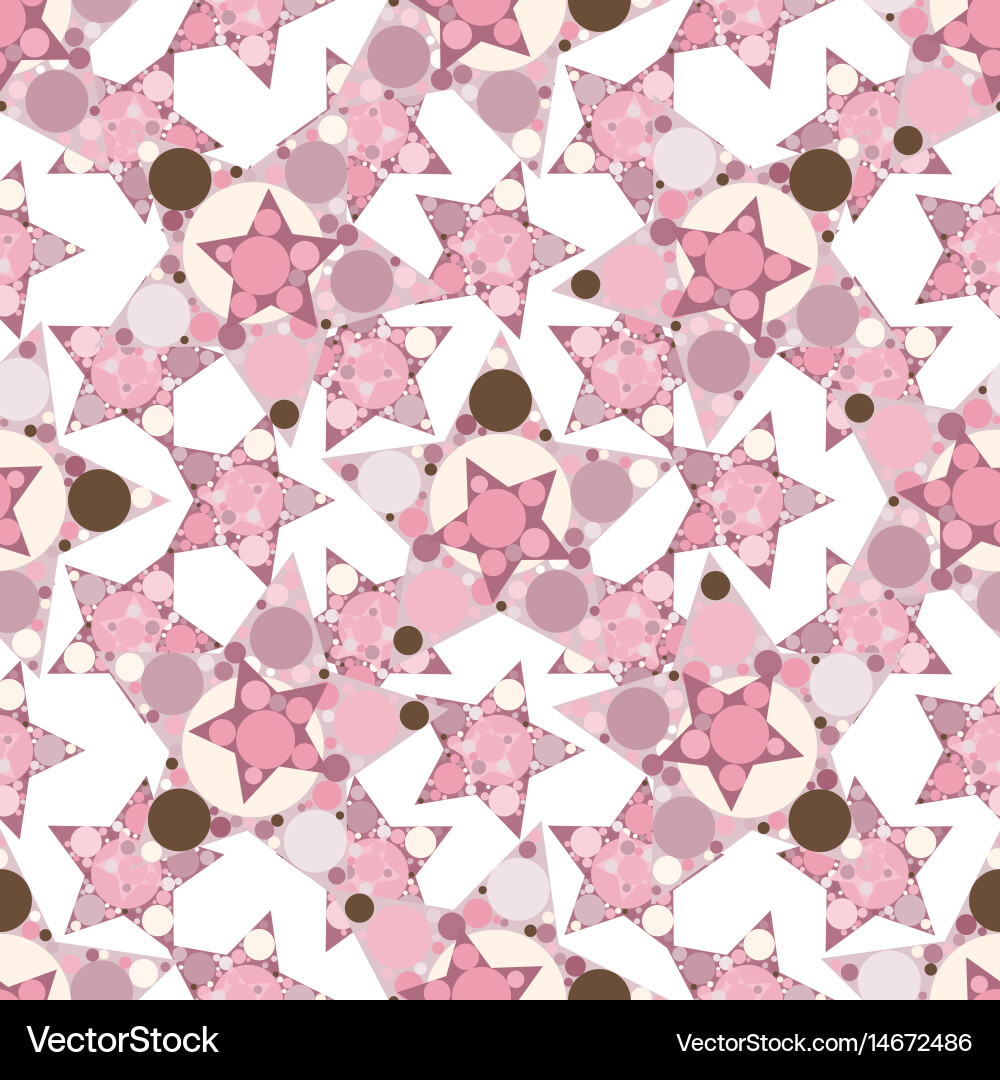 Abstract seamless pattern with stars vector image