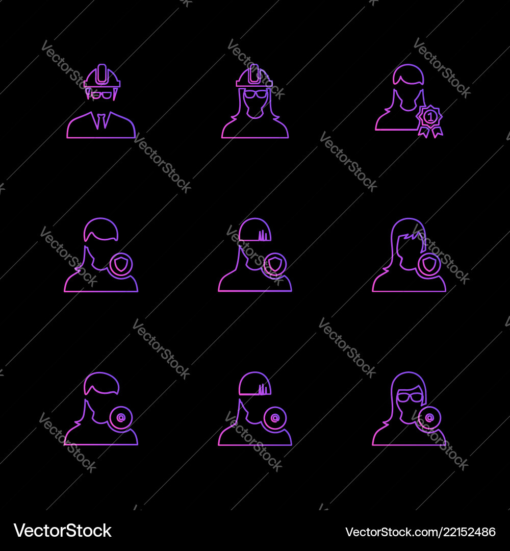 Avtar user profile avatar eps icons set Vector Image