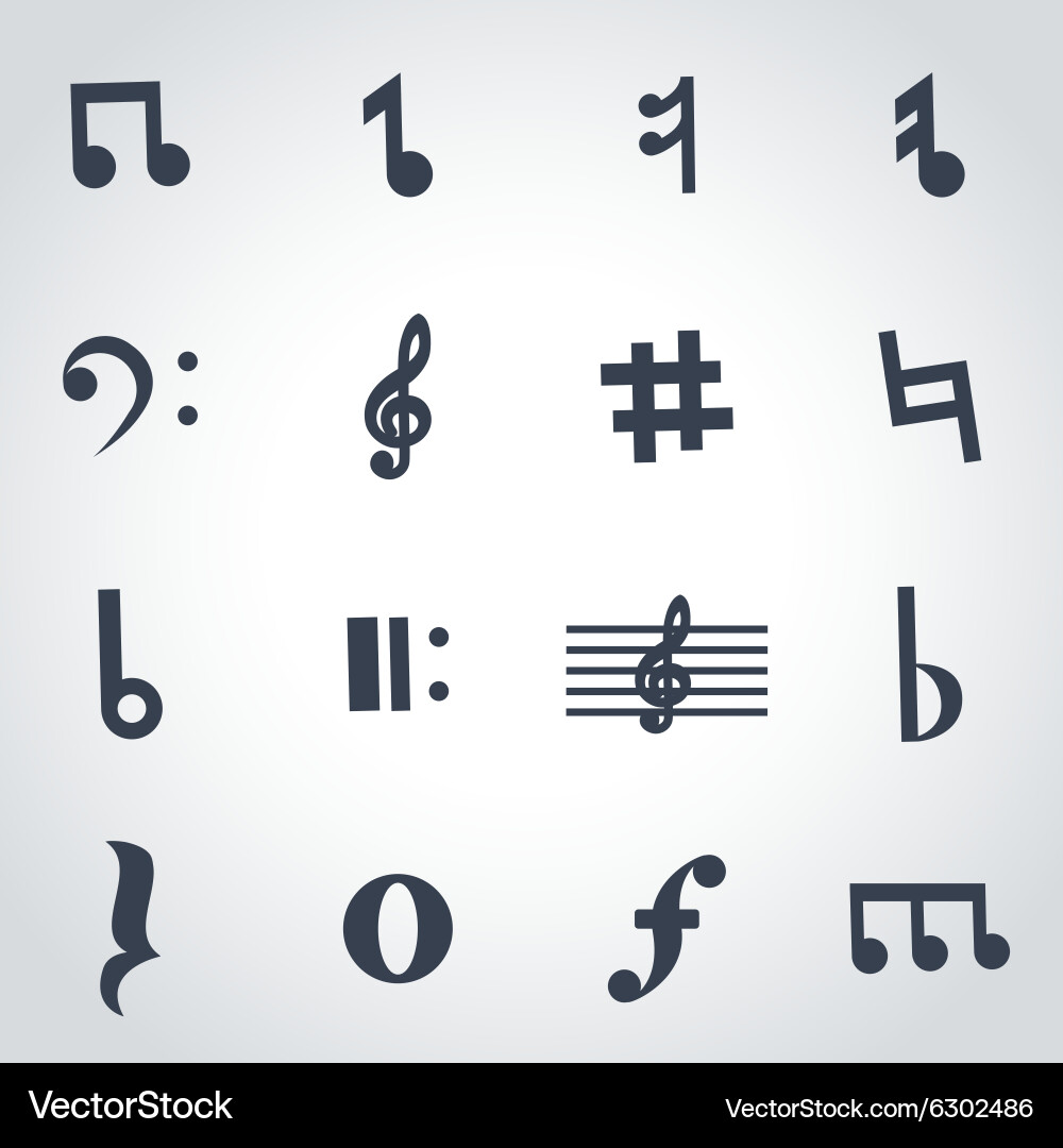 Black notes icon set vector image