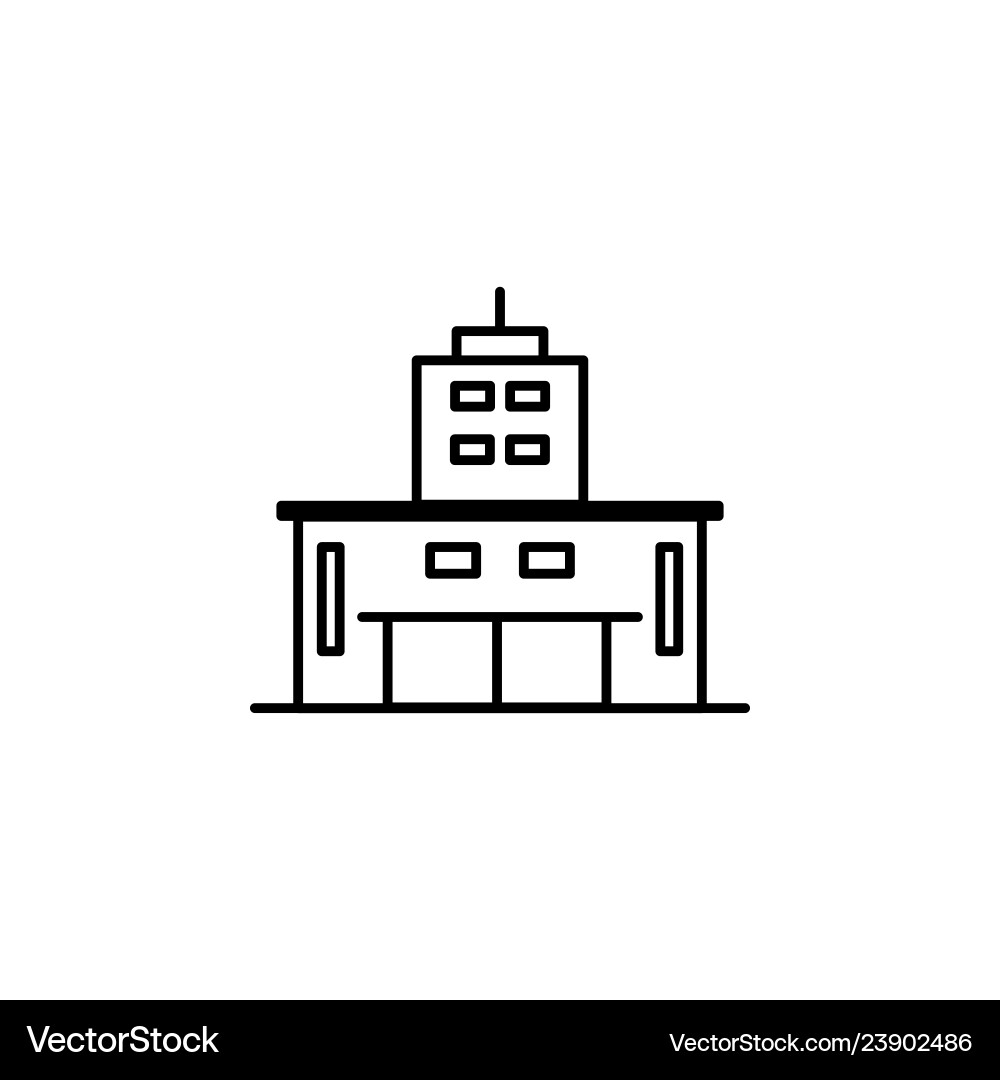 Building outline icon element of architecture Vector Image