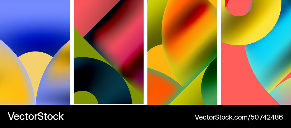 Circles and triangles with bright colorful Circles and triangles with bright colorful vector image