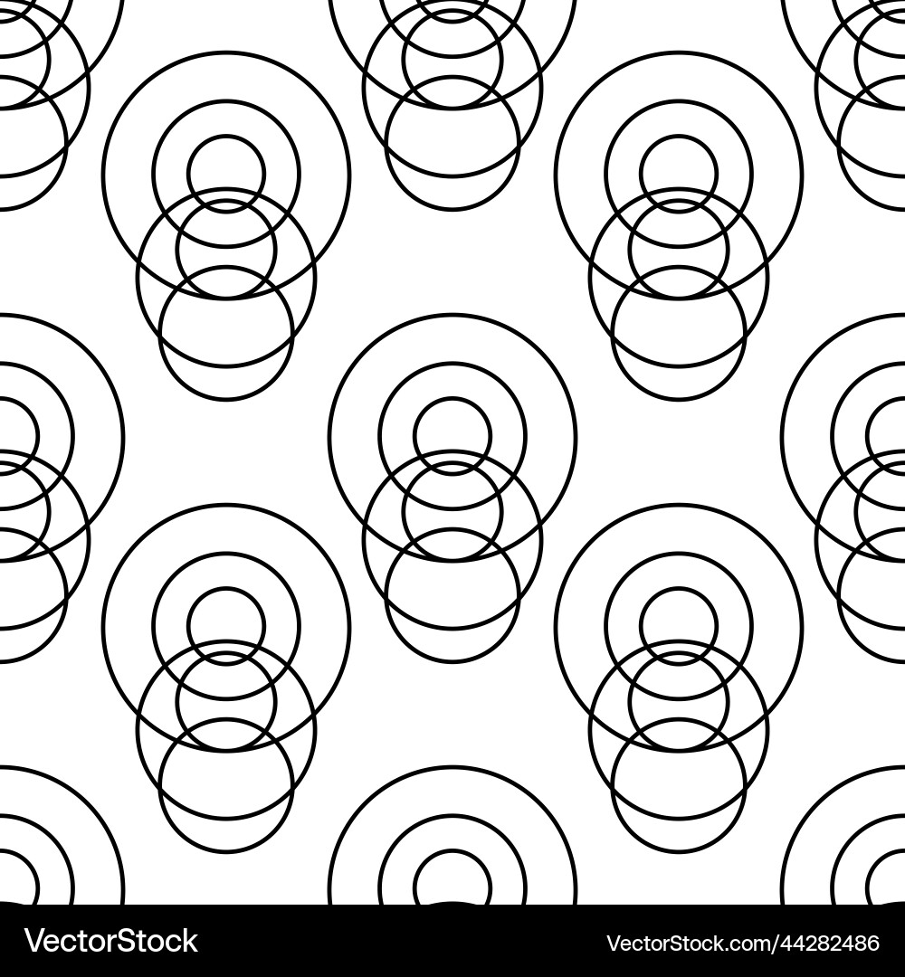 Circles seamless pattern abstraction from Vector Image