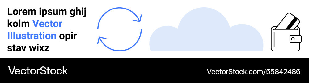 Cloud backup process with synchronization cycle Vector Image