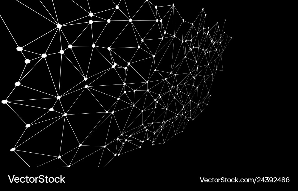 Digital transformation connected lines and dots Digital transformation connected lines and dots vector image
