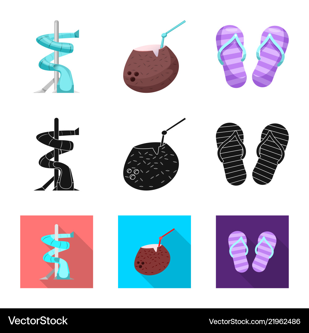 Isolated object of pool and swimming symbol set Isolated object of pool and swimming symbol set vector image