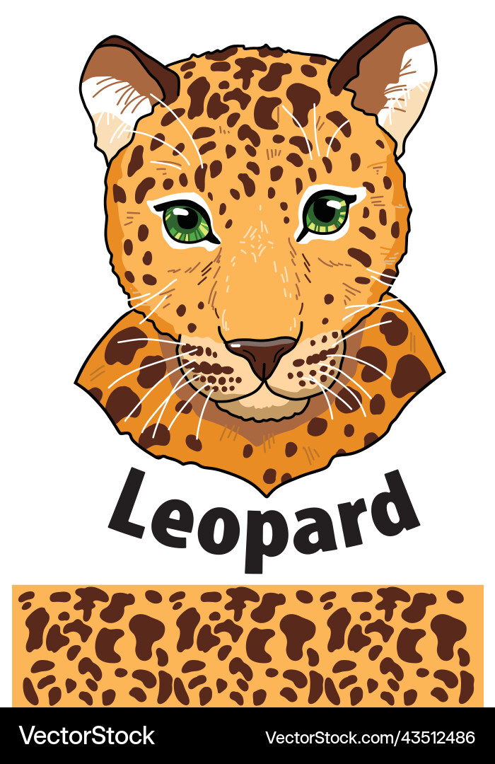 Jaguar head of wild animal living in nature Jaguar head of wild animal living in nature vector image