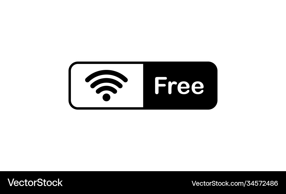 Kostenloses Wi-Fi-Zeichen in schwarzer Internetverbindung Kostenloses Wi-Fi-Zeichen in schwarzer Internetverbindung vektorbild