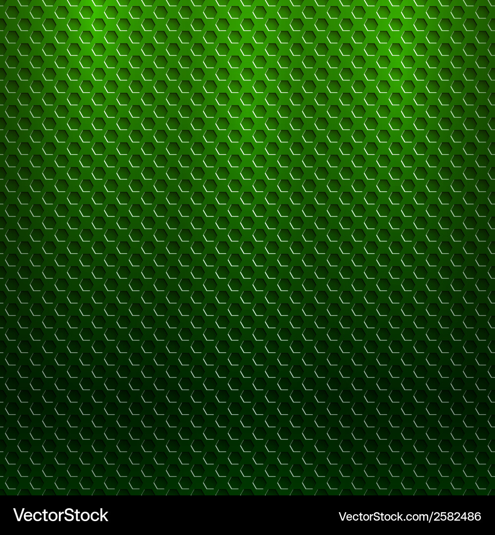 Metallic Hexagon Grid Pattern vector image