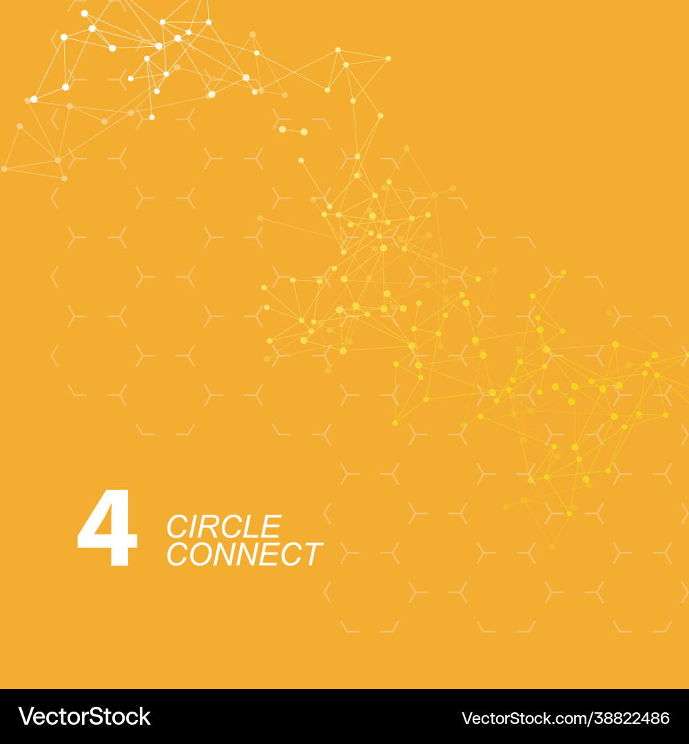 Network connect structure with circles and dots Vector Image