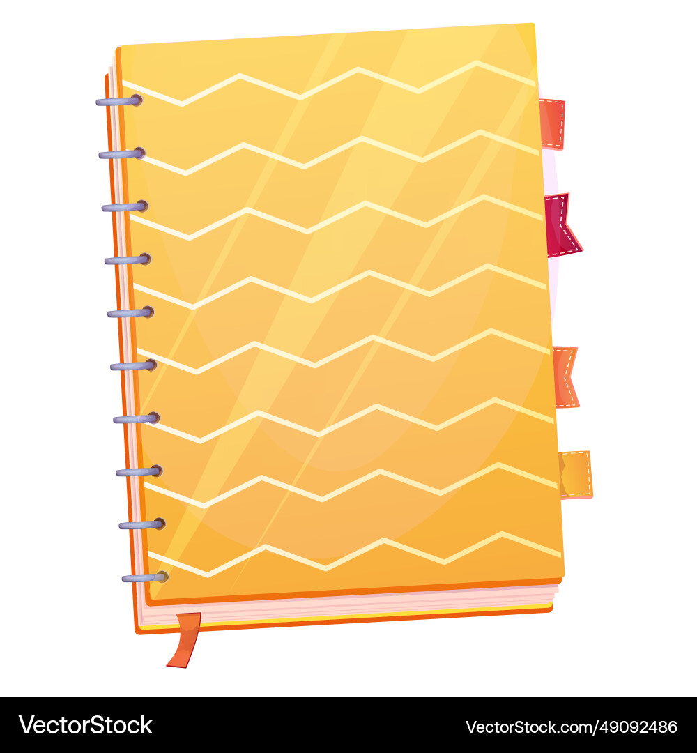 Notebook closed with spiral marks top view Notebook closed with spiral marks top view vector image