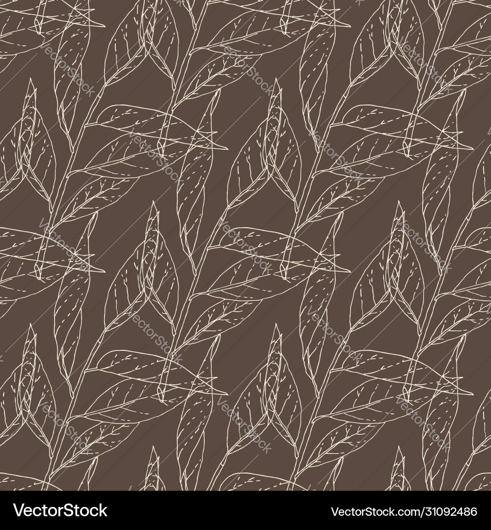 Tree branch seamless pattern vector image
