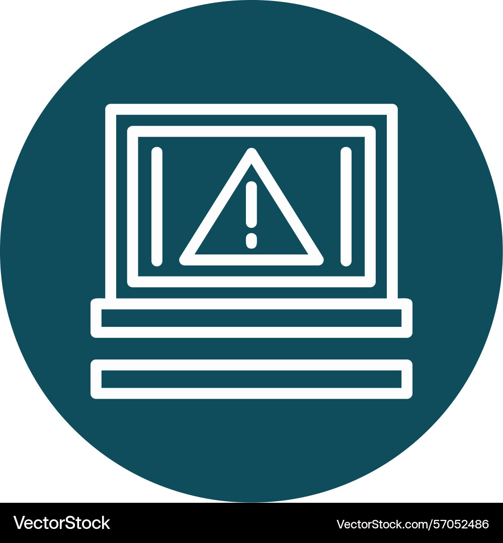 Warning line circle style icon design vector image