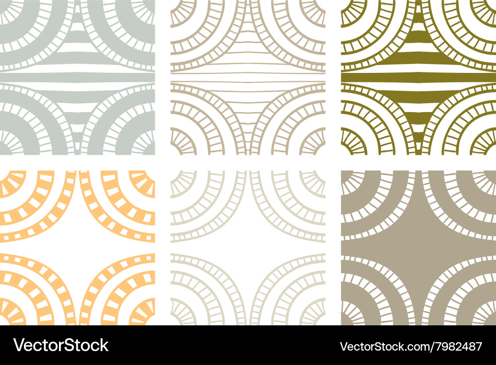 Abstract Seamless Circle Pattern Vector Image