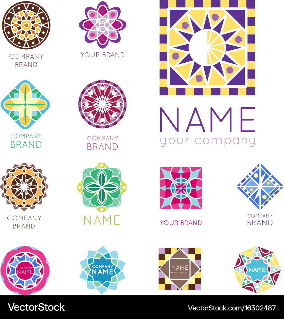 Abstract triangular polygonal shape kaleidoscope vector image